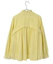 R6JED01390 HIROKO BIS(小さいサイズ)(メゾン ドゥ サンク) 【小さいサイズ】ナチュラルワッシャーギャザーライトブルゾン ライトイエロー