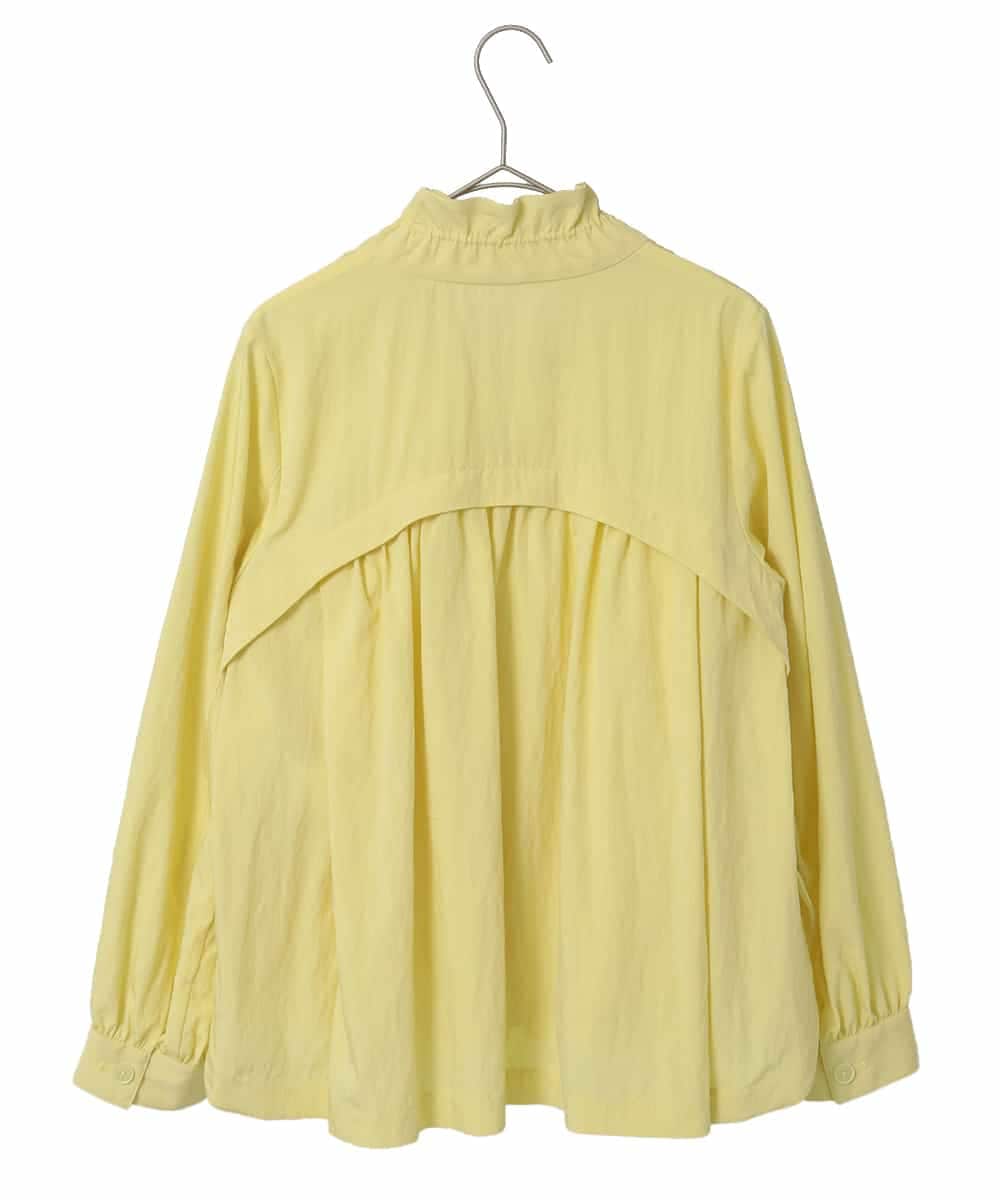 R6JED01390 HIROKO BIS(小さいサイズ)(メゾン ドゥ サンク) 【小さいサイズ】ナチュラルワッシャーギャザーライトブルゾン ライトイエロー