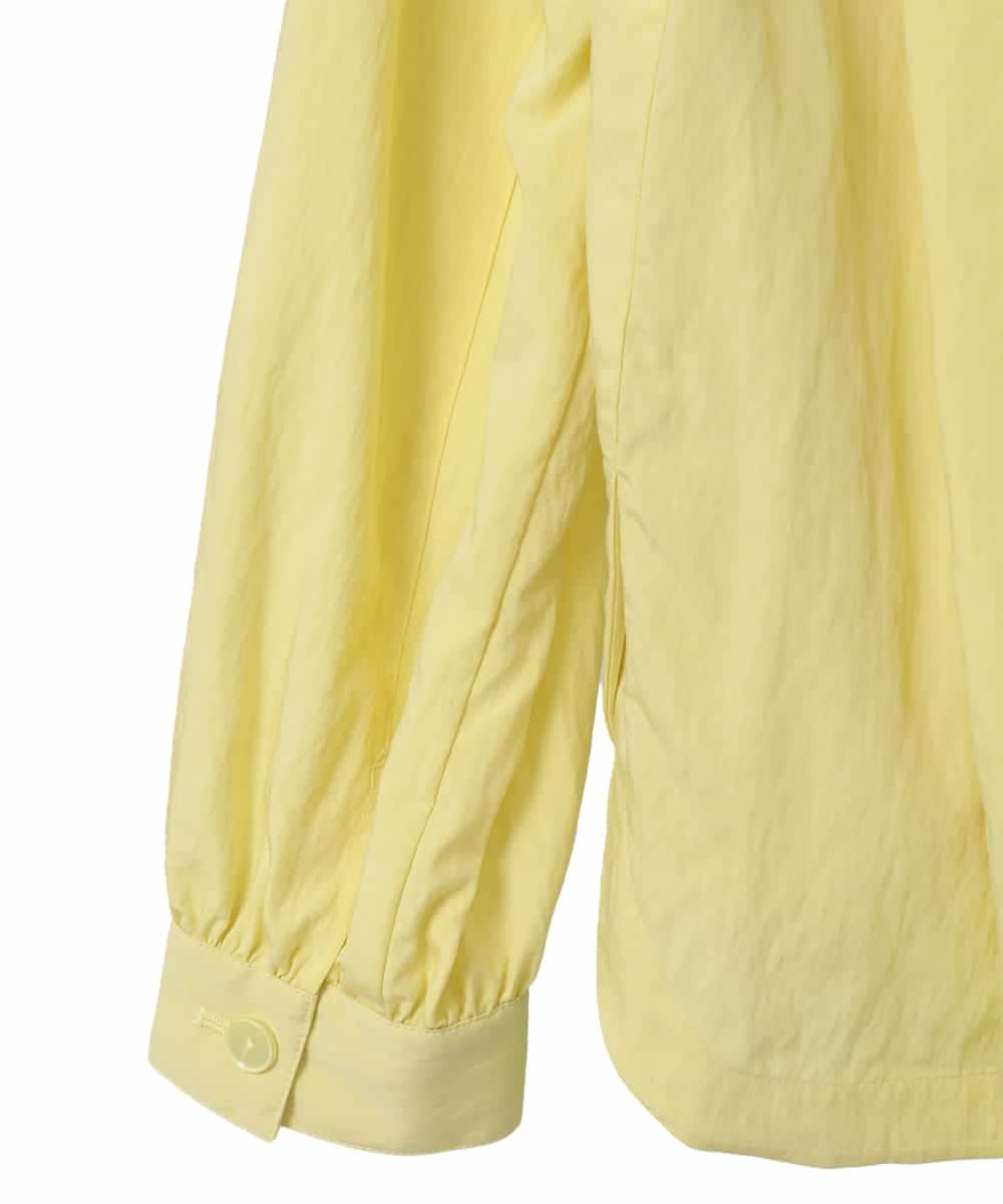 R6JED01390 HIROKO BIS(小さいサイズ)(メゾン ドゥ サンク) 【小さいサイズ】ナチュラルワッシャーギャザーライトブルゾン ライトイエロー