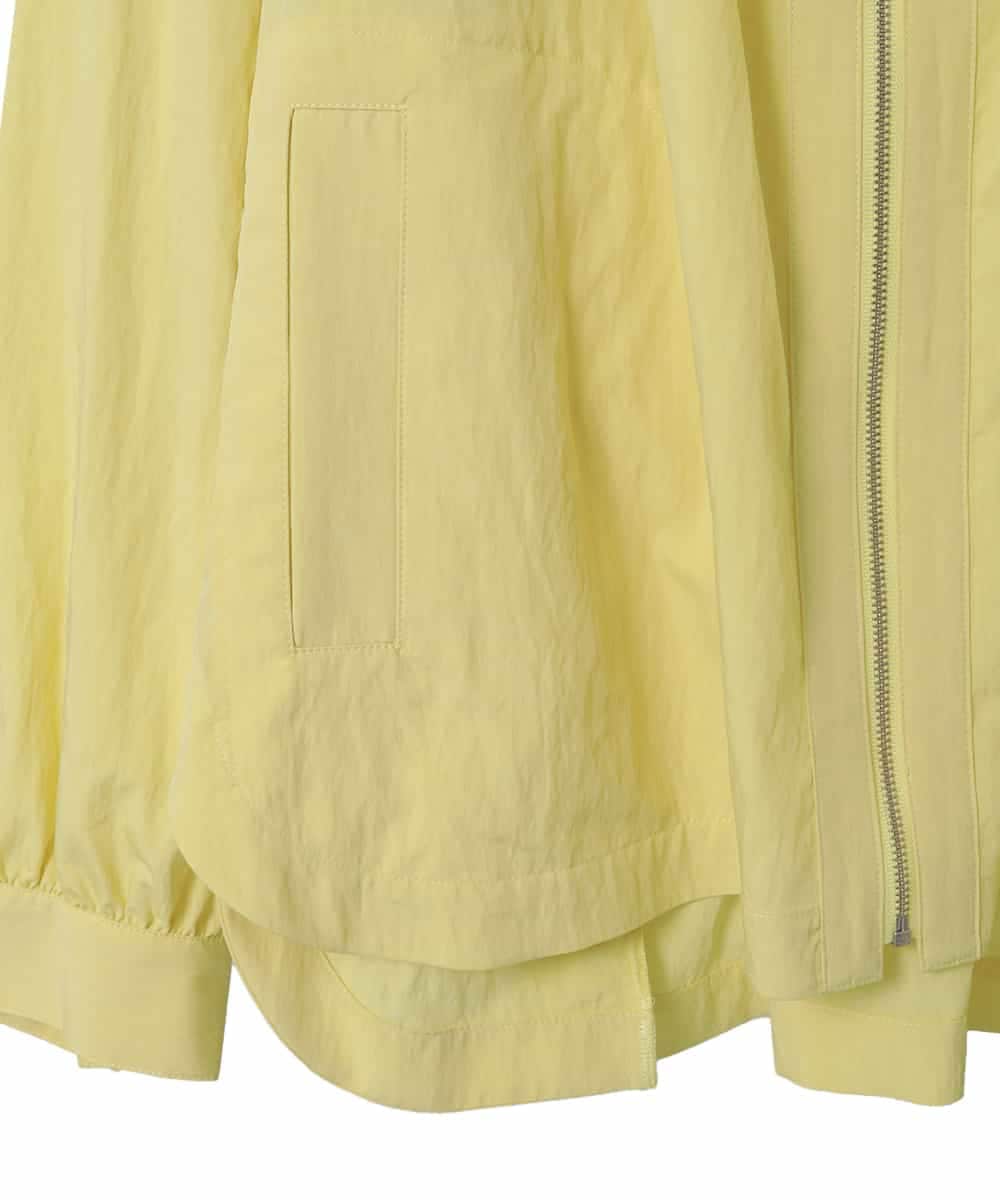 R6JED01390 HIROKO BIS(小さいサイズ)(メゾン ドゥ サンク) 【小さいサイズ】ナチュラルワッシャーギャザーライトブルゾン ライトイエロー