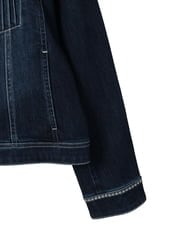 R6JED10330 HIROKO BIS(小さいサイズ)(メゾン ドゥ サンク) 【小さいサイズ】ピンタックデニムジャケット ネイビー