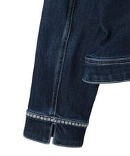 R6JED10330 HIROKO BIS(小さいサイズ)(メゾン ドゥ サンク) 【小さいサイズ】ピンタックデニムジャケット ネイビー