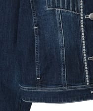 R6JED10330 HIROKO BIS(小さいサイズ)(メゾン ドゥ サンク) 【小さいサイズ】ピンタックデニムジャケット ネイビー