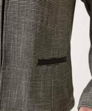 R6JFD01360 HIROKO BIS(小さいサイズ)(メゾン ドゥ サンク) 【小さいサイズ】ツイーディーメッシュコンパクトジャケット ブラック