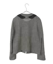 R6JFD01360 HIROKO BIS(小さいサイズ)(メゾン ドゥ サンク) 【小さいサイズ】ツイーディーメッシュコンパクトジャケット ブラック