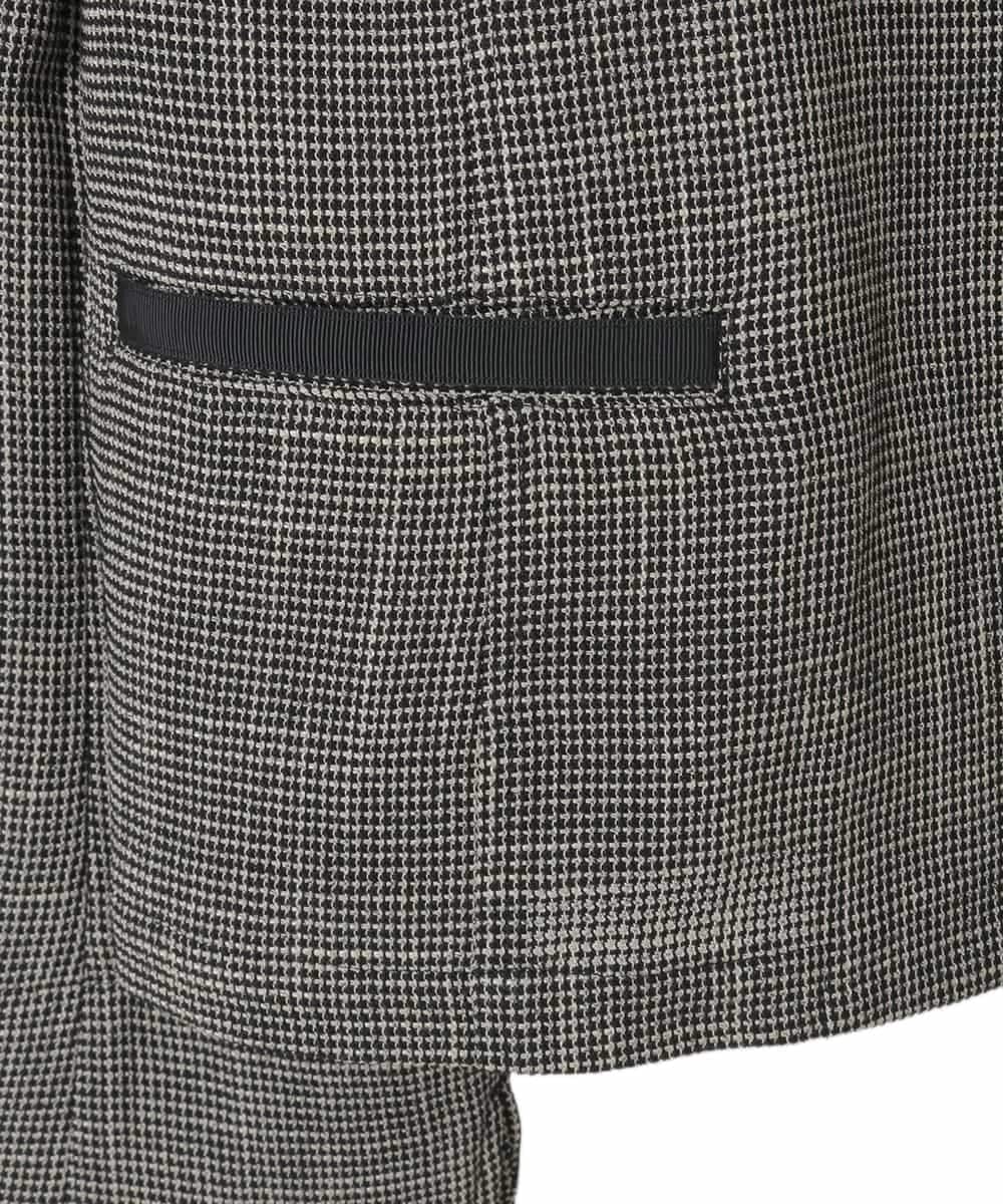 R6JFD01360 HIROKO BIS(小さいサイズ)(メゾン ドゥ サンク) 【小さいサイズ】ツイーディーメッシュコンパクトジャケット ブラック