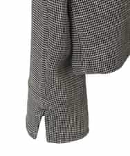 R6JFD01360 HIROKO BIS(小さいサイズ)(メゾン ドゥ サンク) 【小さいサイズ】ツイーディーメッシュコンパクトジャケット ブラック