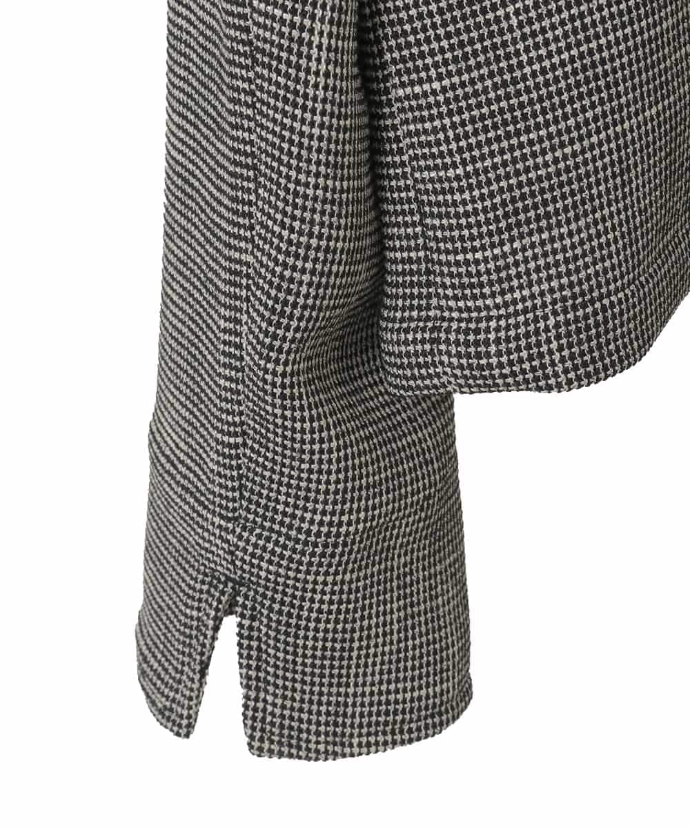 R6JFD01360 HIROKO BIS(小さいサイズ)(メゾン ドゥ サンク) 【小さいサイズ】ツイーディーメッシュコンパクトジャケット ブラック