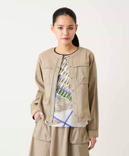 R6JFD30360 HIROKO BIS(小さいサイズ) 【小さいサイズ】リネンライクショートジャケット