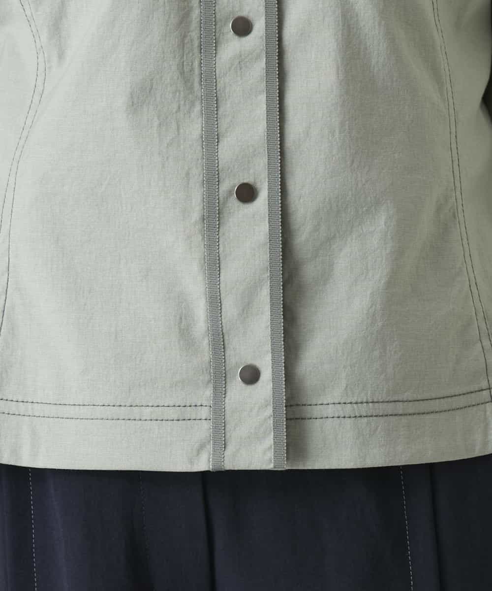 R6JFD30360 HIROKO BIS(小さいサイズ)(メゾン ドゥ サンク) 【小さいサイズ】リネンライクショートジャケット ライトグレー