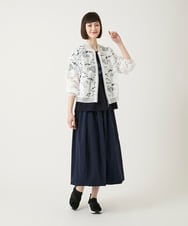 R6JGE05360 HIROKO BIS(小さいサイズ)(メゾン ドゥ サンク) 【小さいサイズ】フラワーレースデザインブルゾン ホワイト