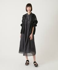 R6JGE30360 HIROKO BIS(小さいサイズ)(メゾン ドゥ サンク) 【小さいサイズ】オパールロゴジョイントデザインブルゾン ホワイト