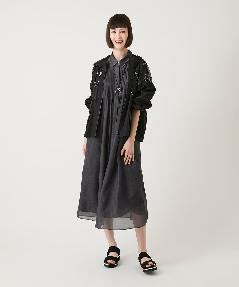 R6JGE30360 HIROKO BIS(小さいサイズ)(メゾン ドゥ サンク) 【小さいサイズ】オパールロゴジョイントデザインブルゾン ホワイト