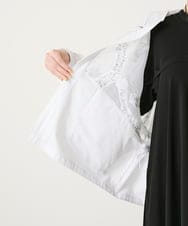 R6JGE30360 HIROKO BIS(小さいサイズ)(メゾン ドゥ サンク) 【小さいサイズ】オパールロゴジョイントデザインブルゾン ホワイト