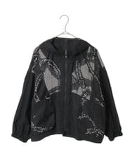 R6JGE30360 HIROKO BIS(小さいサイズ)(メゾン ドゥ サンク) 【小さいサイズ】オパールロゴジョイントデザインブルゾン ホワイト