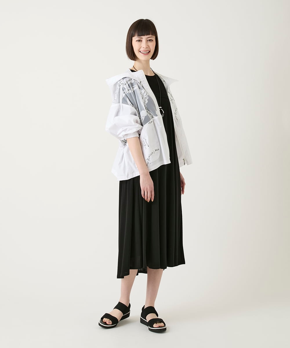 R6JGE30360 HIROKO BIS(小さいサイズ)(メゾン ドゥ サンク) 【小さいサイズ】オパールロゴジョイントデザインブルゾン ホワイト