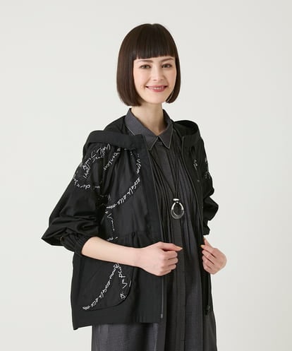 R6JGE30360 HIROKO BIS(小さいサイズ) 【小さいサイズ】オパールロゴジョイントデザインブルゾン