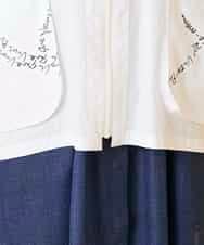 R6JGE30360 HIROKO BIS(小さいサイズ)(メゾン ドゥ サンク) 【小さいサイズ】オパールロゴジョイントデザインブルゾン ホワイト