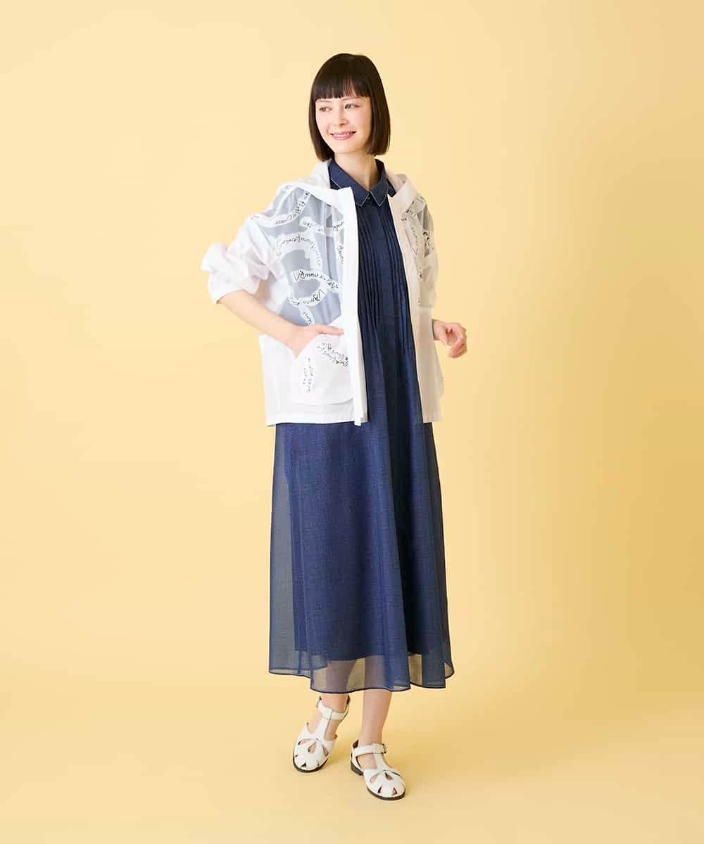 R6JGE30360 HIROKO BIS(小さいサイズ)(メゾン ドゥ サンク) 【小さいサイズ】オパールロゴジョイントデザインブルゾン ホワイト