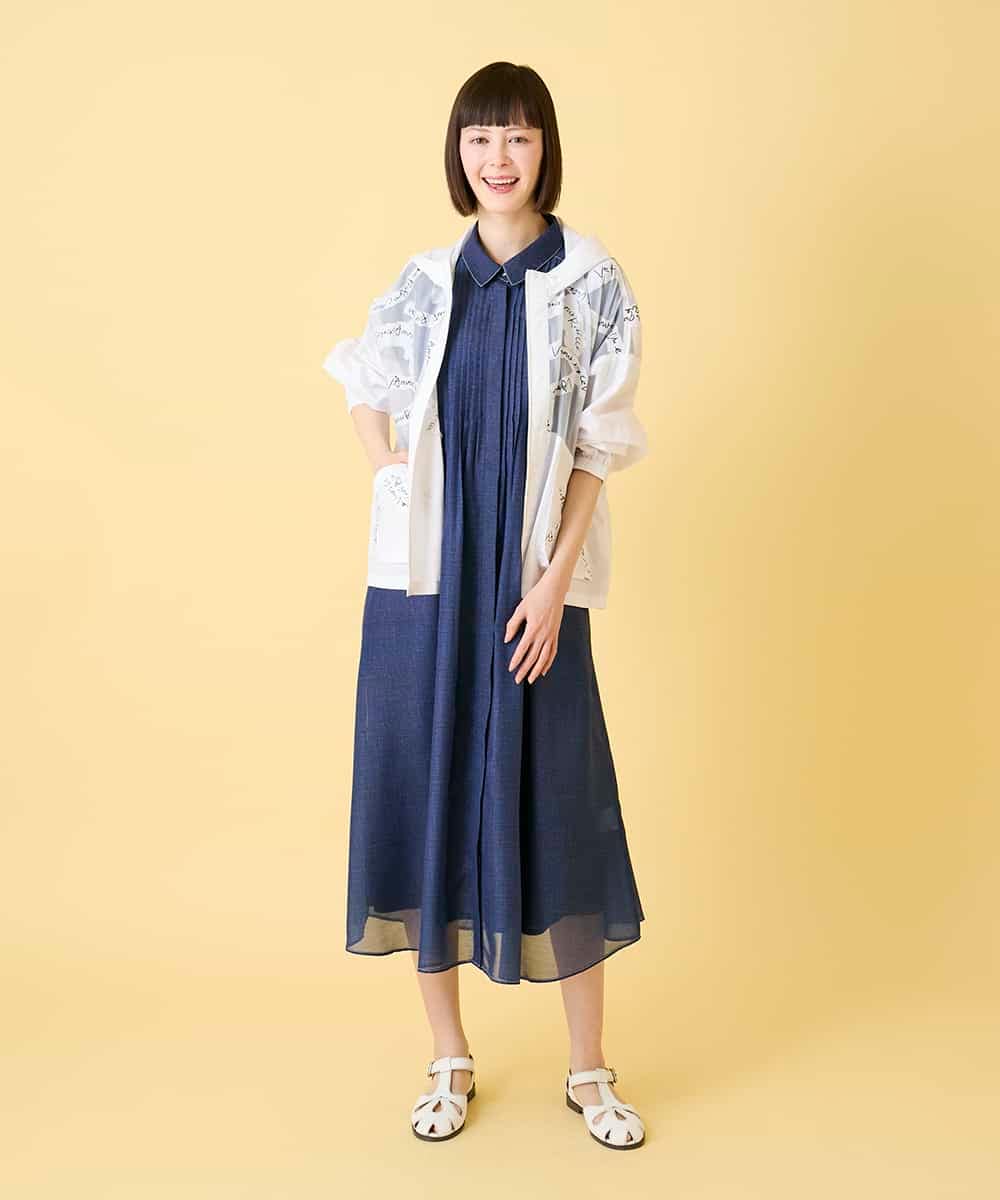 R6JGE30360 HIROKO BIS(小さいサイズ)(メゾン ドゥ サンク) 【小さいサイズ】オパールロゴジョイントデザインブルゾン ホワイト