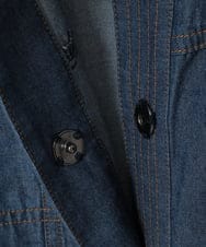 R6JJB01290 HIROKO BIS(小さいサイズ)(メゾン ドゥ サンク) 【小さいサイズ】ステッチポイントデニムジャケット ネイビー