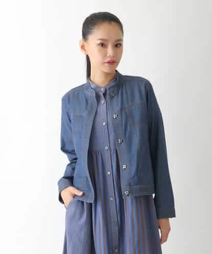 R6JJB01290 HIROKO BIS(小さいサイズ) 【小さいサイズ】ステッチポイントデニムジャケット