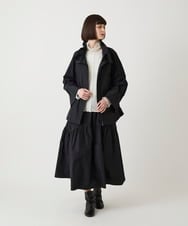 R6JLE01390 HIROKO BIS(小さいサイズ)(メゾン ドゥ サンク) 【小さいサイズ】ライトタフタシャーリングデザインブルゾン ブラック