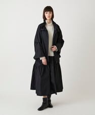 R6JLE01390 HIROKO BIS(小さいサイズ)(メゾン ドゥ サンク) 【小さいサイズ】ライトタフタシャーリングデザインブルゾン ブラック