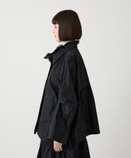R6JLE01390 HIROKO BIS(小さいサイズ)(メゾン ドゥ サンク) 【小さいサイズ】ライトタフタシャーリングデザインブルゾン ブラック