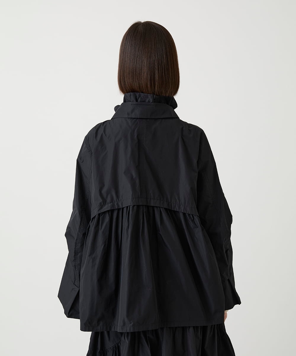 R6JLE01390 HIROKO BIS(小さいサイズ)(メゾン ドゥ サンク) 【小さいサイズ】ライトタフタシャーリングデザインブルゾン ブラック