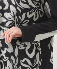 R6KAC40270 HIROKO BIS(小さいサイズ)(メゾン ドゥ サンク) 【小さいサイズ】フラワージャカードモックネックプルオーバー ブラック系