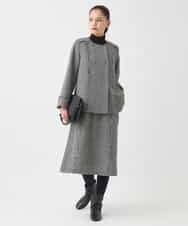 R6KAD10190 HIROKO BIS(小さいサイズ)(メゾン ドゥ サンク) 【小さいサイズ】配色アクセントハイネックインナープルオーバー グリーン