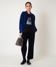 R6KAF07270 HIROKO BIS(小さいサイズ)(メゾン ドゥ サンク) 【小さいサイズ】グラフィカルモチーフデザインスウェット /洗える ブラック