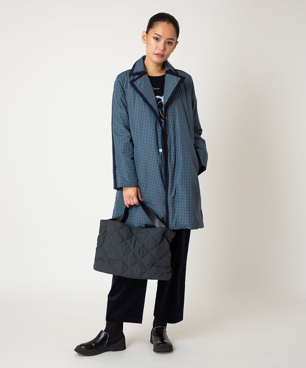 R6KAF07270 HIROKO BIS(小さいサイズ)(メゾン ドゥ サンク) 【小さいサイズ】グラフィカルモチーフデザインスウェット /洗える ブラック