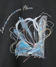 R6KAF07270 HIROKO BIS(小さいサイズ)(メゾン ドゥ サンク) 【小さいサイズ】グラフィカルモチーフデザインスウェット /洗える ブラック