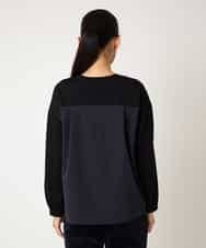 R6KAF07270 HIROKO BIS(小さいサイズ)(メゾン ドゥ サンク) 【小さいサイズ】グラフィカルモチーフデザインスウェット /洗える ブラック