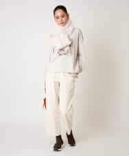 R6KAF07270 HIROKO BIS(小さいサイズ)(メゾン ドゥ サンク) 【小さいサイズ】グラフィカルモチーフデザインスウェット /洗える ブラック