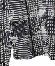 R6KAG16190 HIROKO BIS(小さいサイズ)(メゾン ドゥ サンク) 【小さいサイズ】千鳥ドットハイネックプルオーバー ブラック