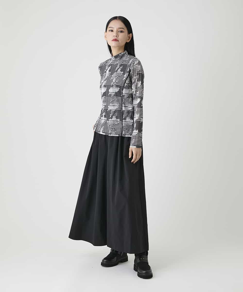 R6KAG16190 HIROKO BIS(小さいサイズ)(メゾン ドゥ サンク) 【小さいサイズ】千鳥ドットハイネックプルオーバー ブラック