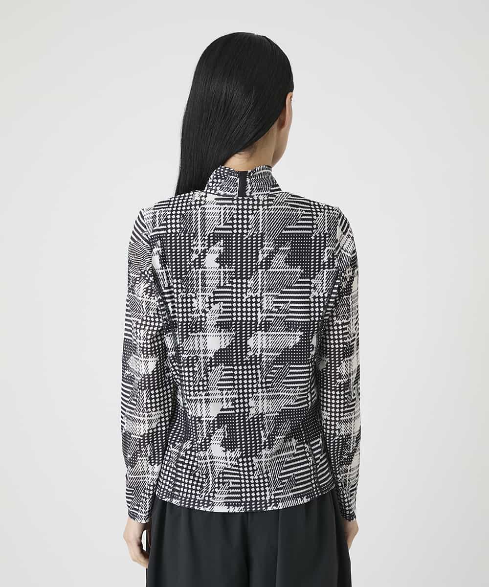 R6KAG16190 HIROKO BIS(小さいサイズ)(メゾン ドゥ サンク) 【小さいサイズ】千鳥ドットハイネックプルオーバー ブラック