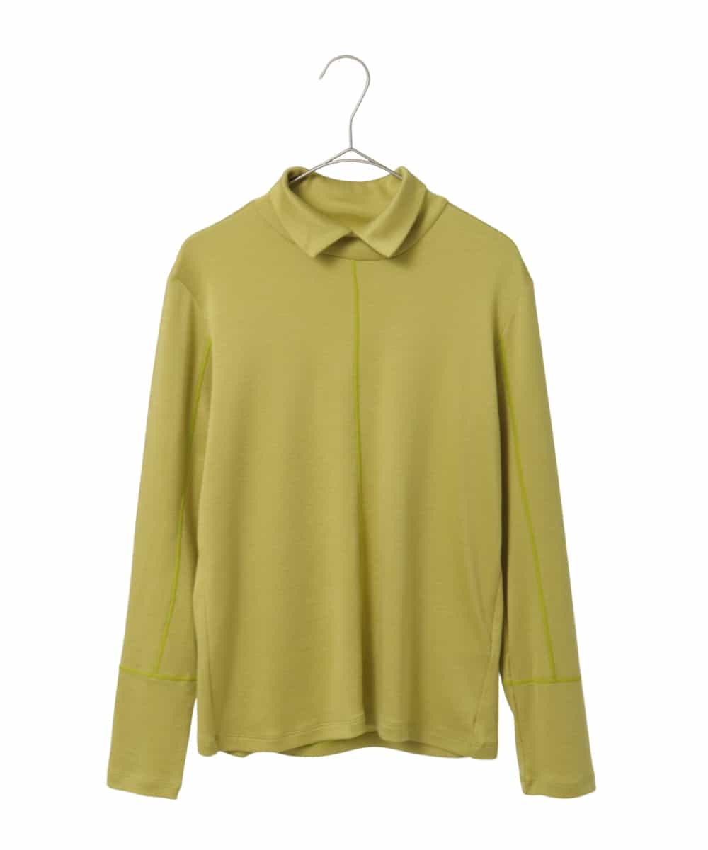 R6KAH18160 HIROKO BIS(小さいサイズ)(メゾン ドゥ サンク) 【小さいサイズ】シャツカラーハイネックカットソー ライトイエロー