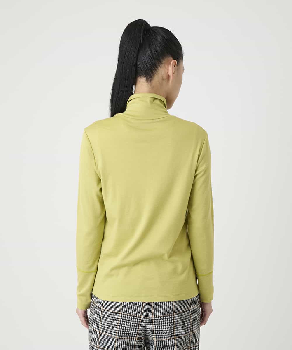 R6KAH18160 HIROKO BIS(小さいサイズ)(メゾン ドゥ サンク) 【小さいサイズ】シャツカラーハイネックカットソー ライトイエロー