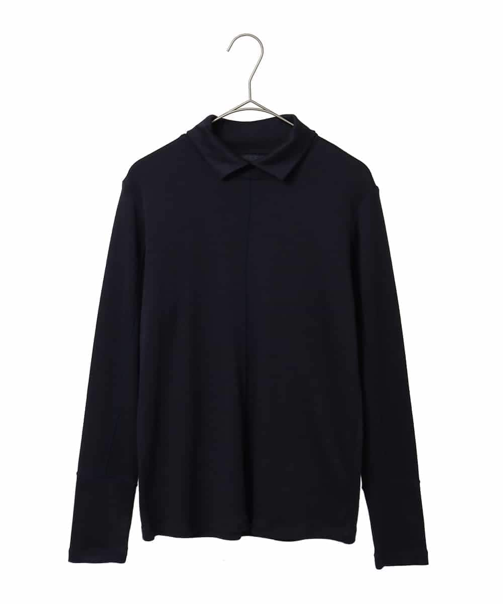 R6KAH18160 HIROKO BIS(小さいサイズ)(メゾン ドゥ サンク) 【小さいサイズ】シャツカラーハイネックカットソー ネイビー
