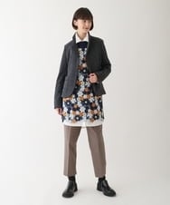 R6KAV02330 HIROKO BIS(小さいサイズ)(メゾン ドゥ サンク) 【小さいサイズ/洗える】ニットジョイントフラワーレースベスト ブラック系