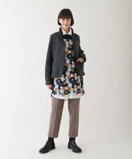 R6KAV02330 HIROKO BIS(小さいサイズ)(メゾン ドゥ サンク) 【小さいサイズ/洗える】ニットジョイントフラワーレースベスト ブラック系