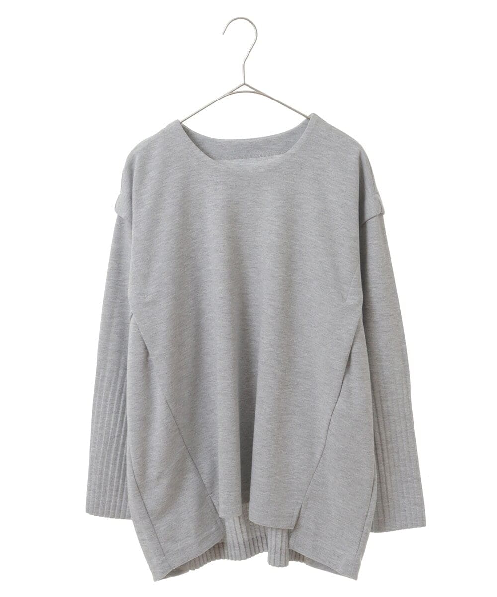 R6KAW65180 HIROKO BIS(小さいサイズ)(メゾン ドゥ サンク) 【小さいサイズ/ 洗える】プリーツジャージーデザインプルオーバー ブルー