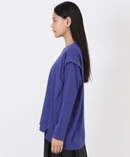 R6KAW65180 HIROKO BIS(小さいサイズ)(メゾン ドゥ サンク) 【小さいサイズ/ 洗える】プリーツジャージーデザインプルオーバー ブルー