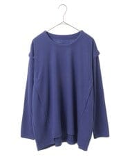 R6KAW65180 HIROKO BIS(小さいサイズ)(メゾン ドゥ サンク) 【小さいサイズ/ 洗える】プリーツジャージーデザインプルオーバー ブルー