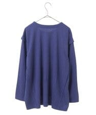 R6KAW65180 HIROKO BIS(小さいサイズ)(メゾン ドゥ サンク) 【小さいサイズ/ 洗える】プリーツジャージーデザインプルオーバー ブルー