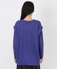 R6KAW65180 HIROKO BIS(小さいサイズ)(メゾン ドゥ サンク) 【小さいサイズ/ 洗える】プリーツジャージーデザインプルオーバー ブルー